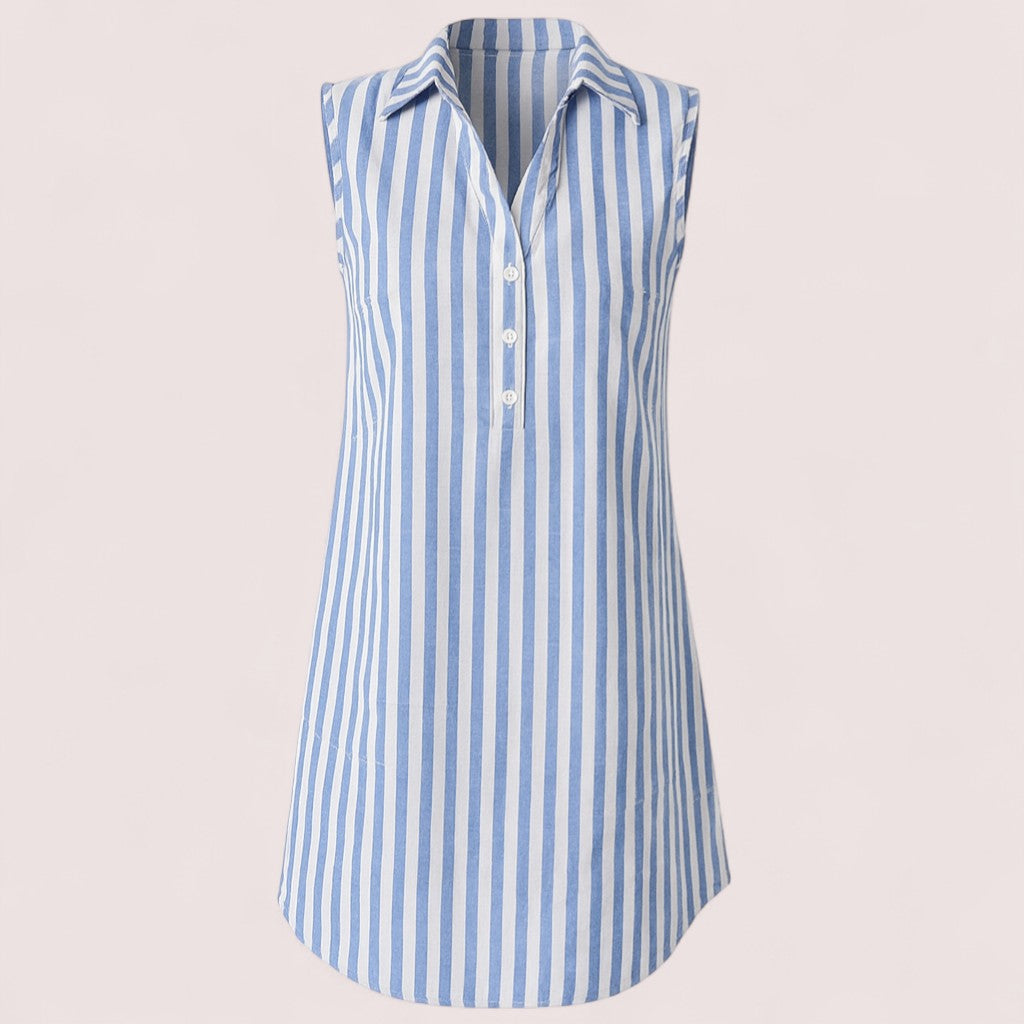 Marblestitch™ | Elegant randig skjortklänning