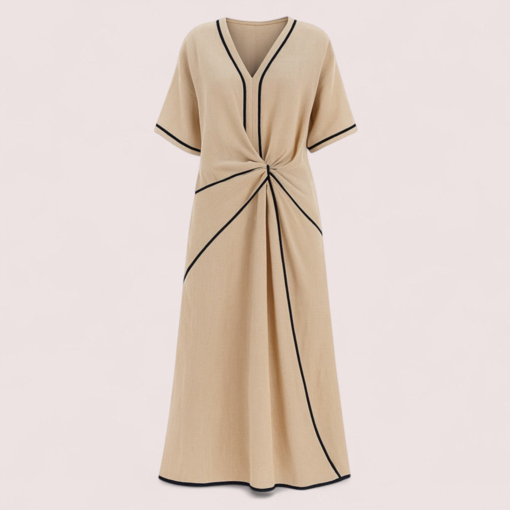 Marblestitch™ | Löst sittande randig klänning