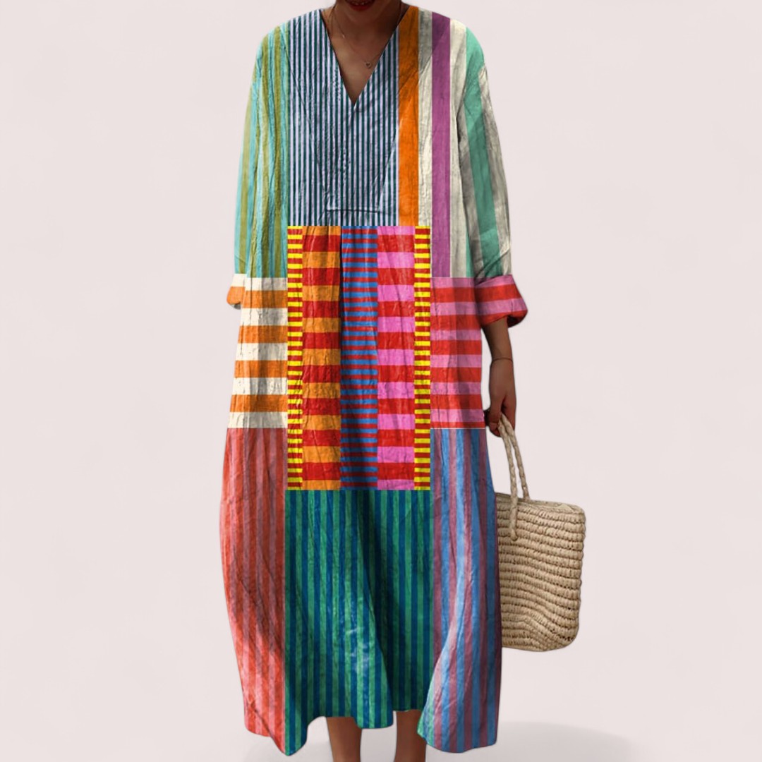 Marblestitch™ | Maxi Klänning Colorblock Breeze