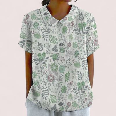 Marblestitch™ | Den Blommiga Tryckta Pastoral Skjortan
